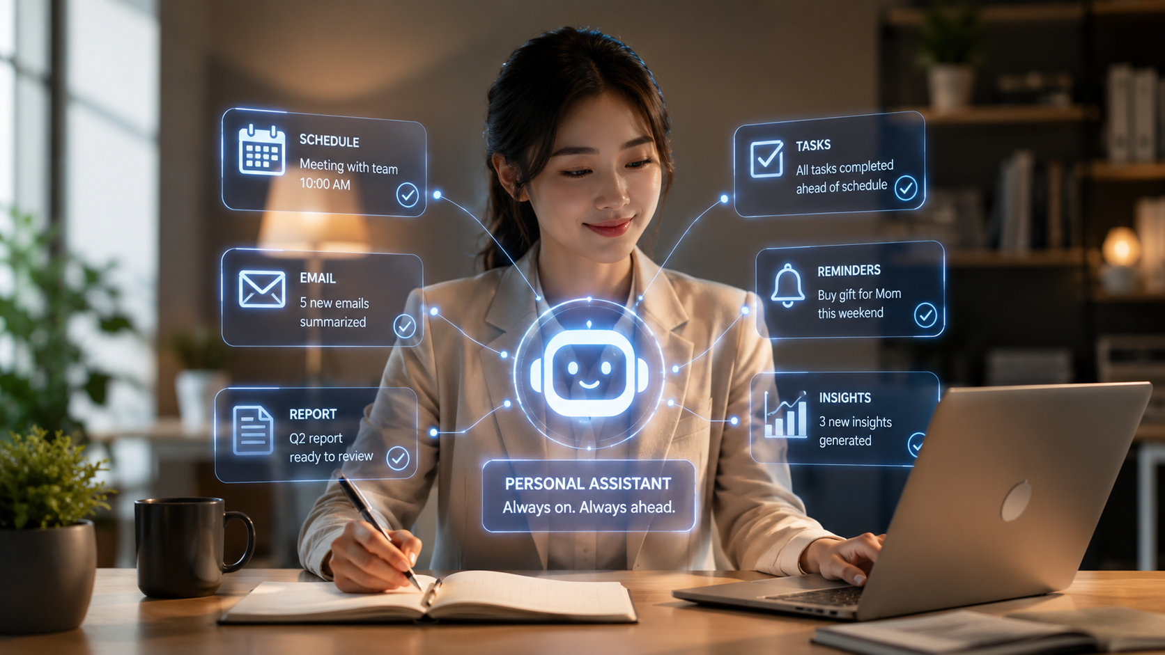 A picture showing an efficient personal assistant